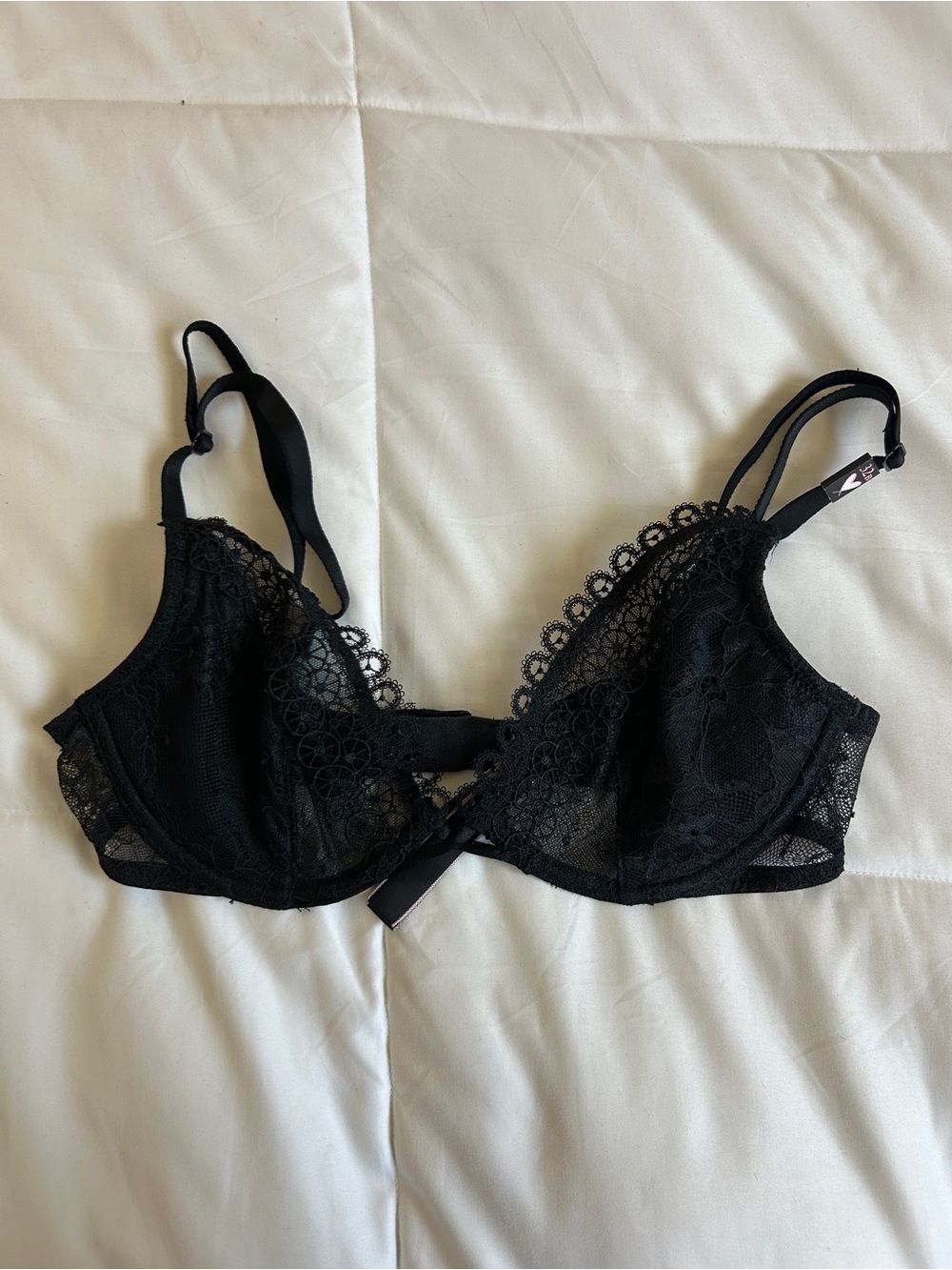 VS. Very sexy unlined plunge Black Lace Underwire Bra